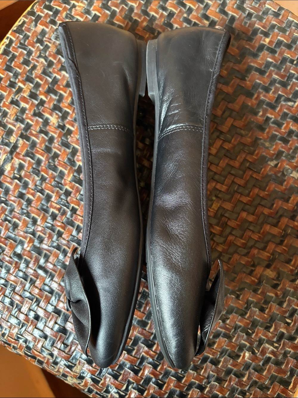 Circus by Sam Edelman Black Bow-Accent Ballet Flats Size 8 - Picture 2 of 8